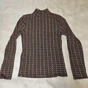 RED by BKE  Fitted Mock Neck top long sleeve womens small
